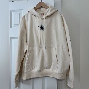 Cream Hoodie with Cowboys Logo